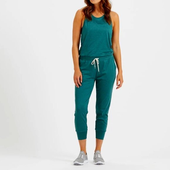 Vuori Luna Crop Jumpsuit Palm Heather Green Small - Picture 1 of 10